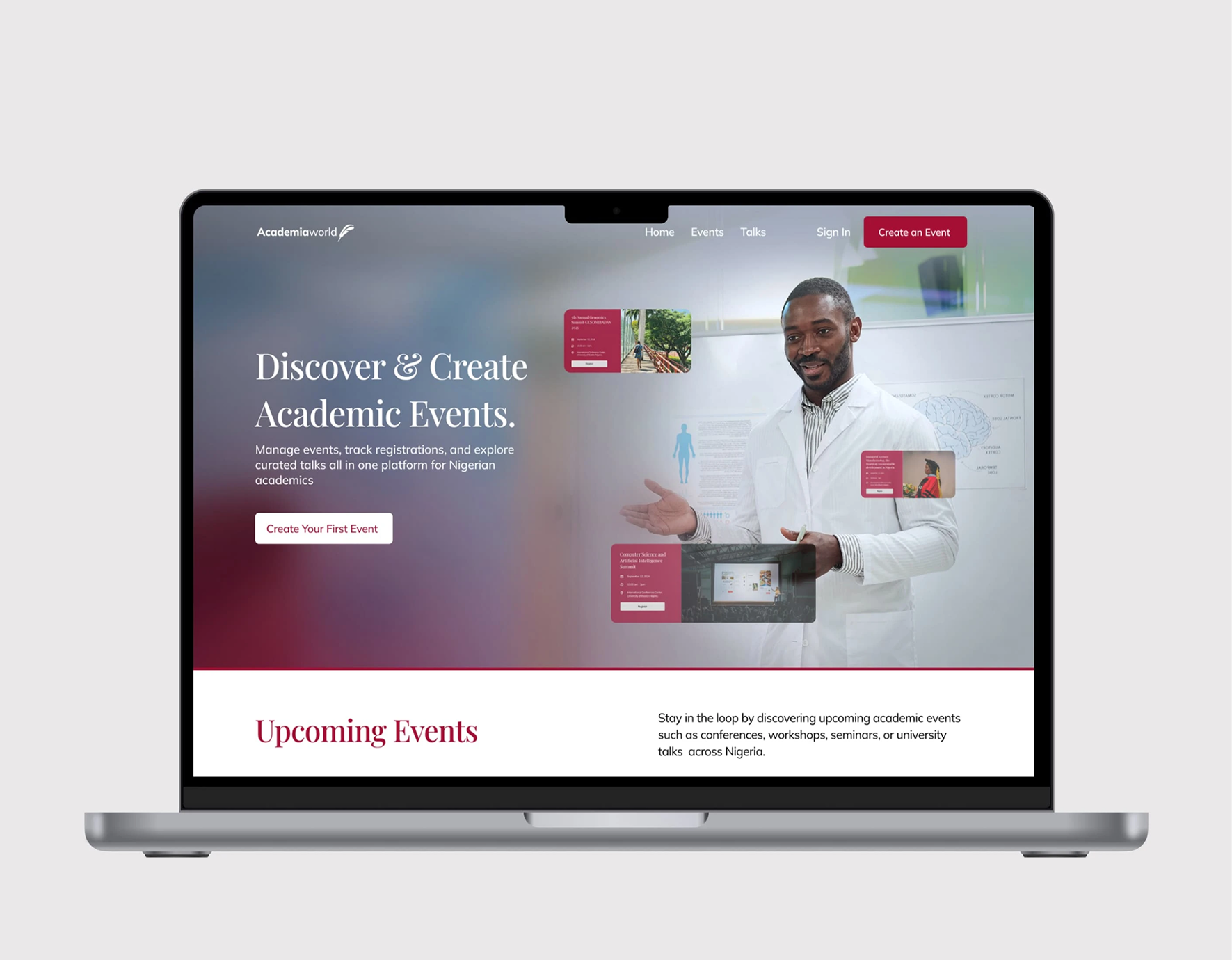 Academia World website preview